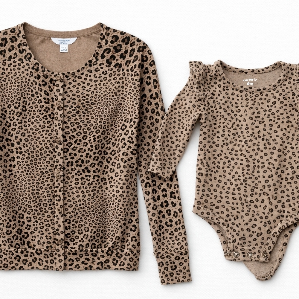 Leopard Print Kids One Piece - Picture 1 of 8